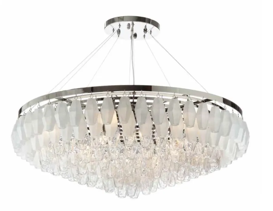 obrazek 1 Piękna lampa sufitowa z przezroczystymi wielościanami ze szkła Murano - Il Paralume Marina