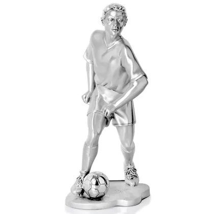 Zdjęcie Posrebrzany piłkarz - luksusowa statuetka