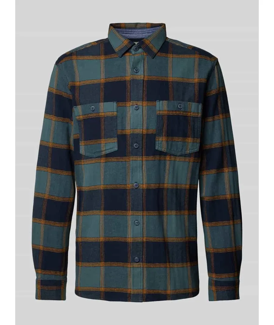 obrazek 1 Koszula flanelowa o kroju regular fit z czystej bawełny ze wzorem w kratkę