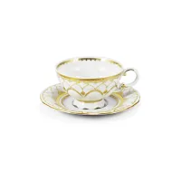 Zdjęcie Piękna stylowa filiżanka do herbaty ze spodkiem z porcelany z kolekcji Wedding sonata – Leander