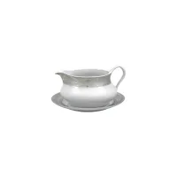 Picture Porcelain sauce boat with saucer from the Argentatus - Porcel collection