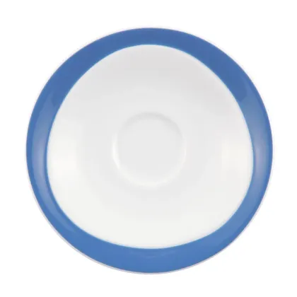 Zdjęcie Niemiecka porcelana – 13,5 cm biało niebieski spodek - Seltmann Weiden