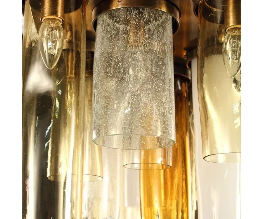 obrazek 3 Elegancka szklana lampa sufitowa - wykonana ręcznie ze szkła murano prosto z Włoch