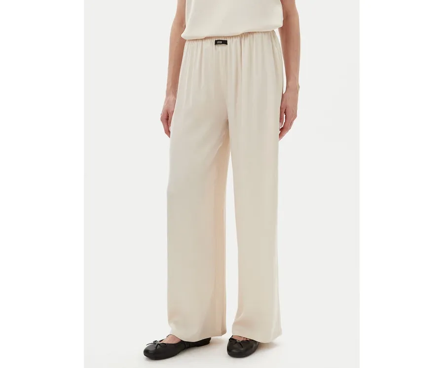 obrazek 1 Eleh Spodnie palazzo ESS250049 Écru Regular Fit