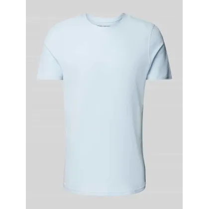 Zdjęcie T-shirt z prążkowanym okrągłym dekoltem