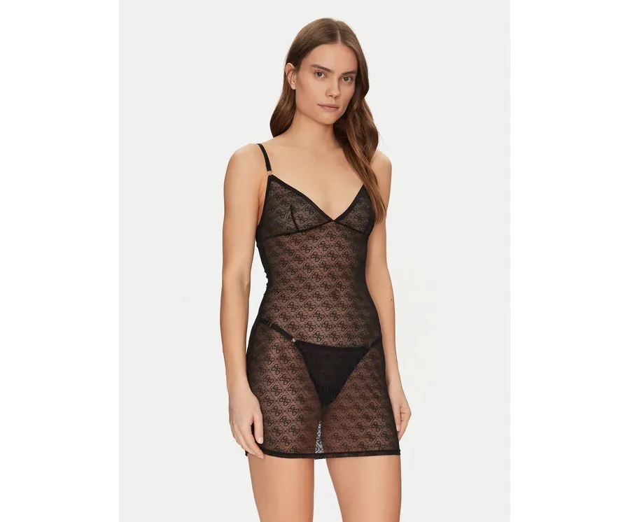 obrazek 1 Guess Koszula nocna O5RX02 KCLB0 Czarny Slim Fit