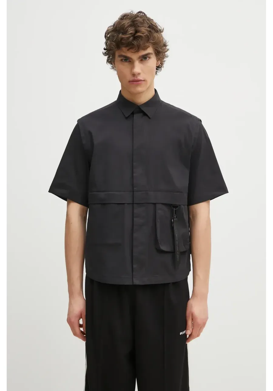 obrazek 1 Alpha Industries koszula Short Sleeve Utility Shirt męska kolor czarny regular 756117.03