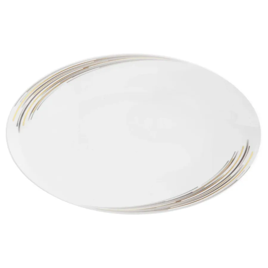 obrazek 1 Porcelanowy luksusowy owalny półmisek 40x26 cm zdobiony nowoczesnym motywem - Seltmann Weiden