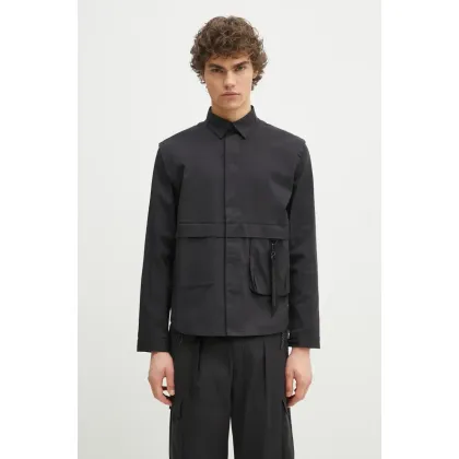 Zdjęcie Alpha Industries koszula Utility Overshirt męska kolor czarny relaxed z kołnierzykiem klasycznym 756116.03