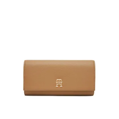 Zdjęcie Tommy Hilfiger Duży Portfel Damski Th Legacy Flap Lrg Wallet AW0AW17267 Brązowy