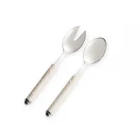 Picture An exclusive pair of Corallo Bianco salad cutlery