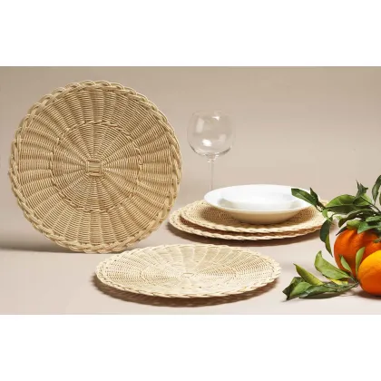 Zdjęcie Podstawka pod talerz z naturalnej wikliny