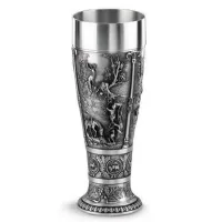 Picture Tin beer mug with engraving