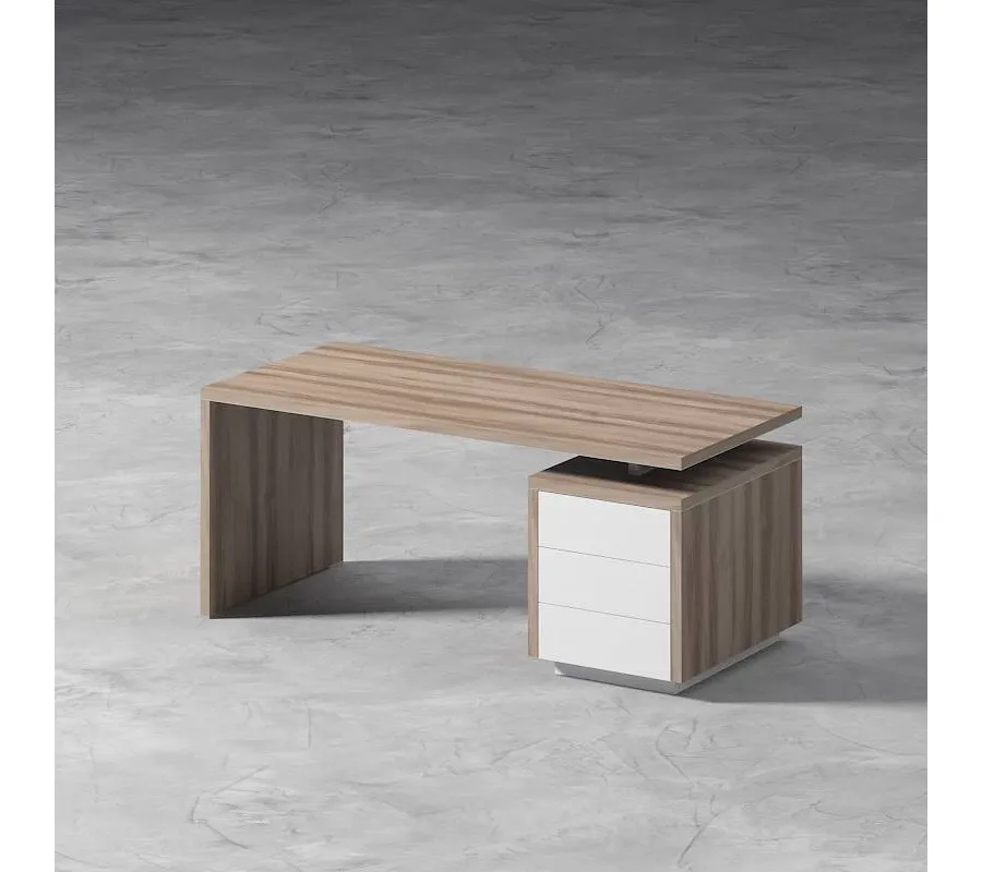 obrazek 1 Biurko do gabinetu z 3 szufladami 200 cm - Biuro Serwis