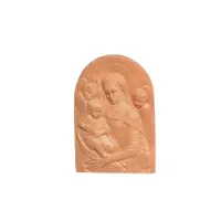Picture Italian religious-themed terracotta wall panel for the garden