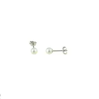 Picture Luxurious earrings with pearls with a diameter of 4.5 mm.