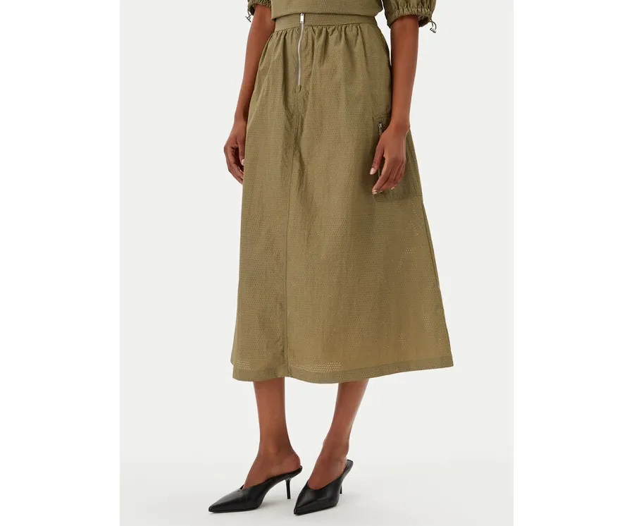 obrazek 1 DKNY Spódnica trapezowa P5BNSAFC Zielony Regular Fit