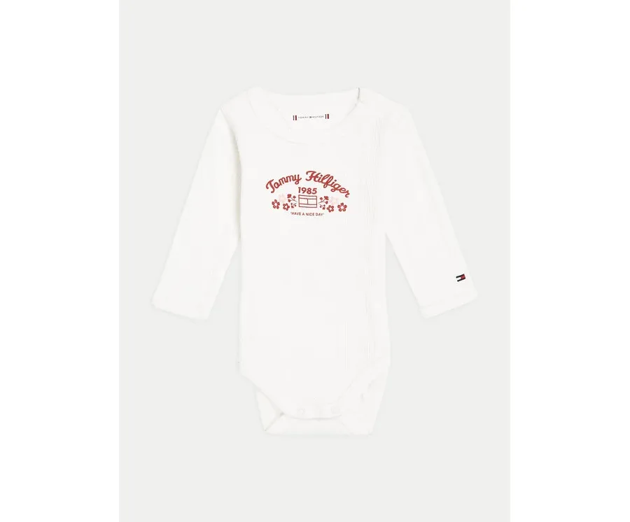 obrazek 1 Tommy Hilfiger Body dziecięce KN0KN01896 Biały
