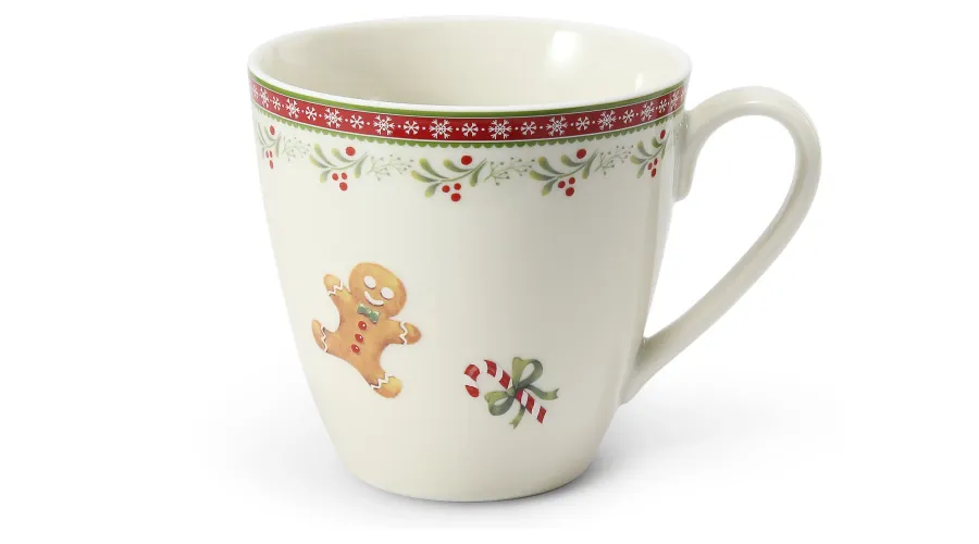 obrazek 1 Stylowy kubek z porcelany zdobiony bożonarodzeniowym motywem – Leander