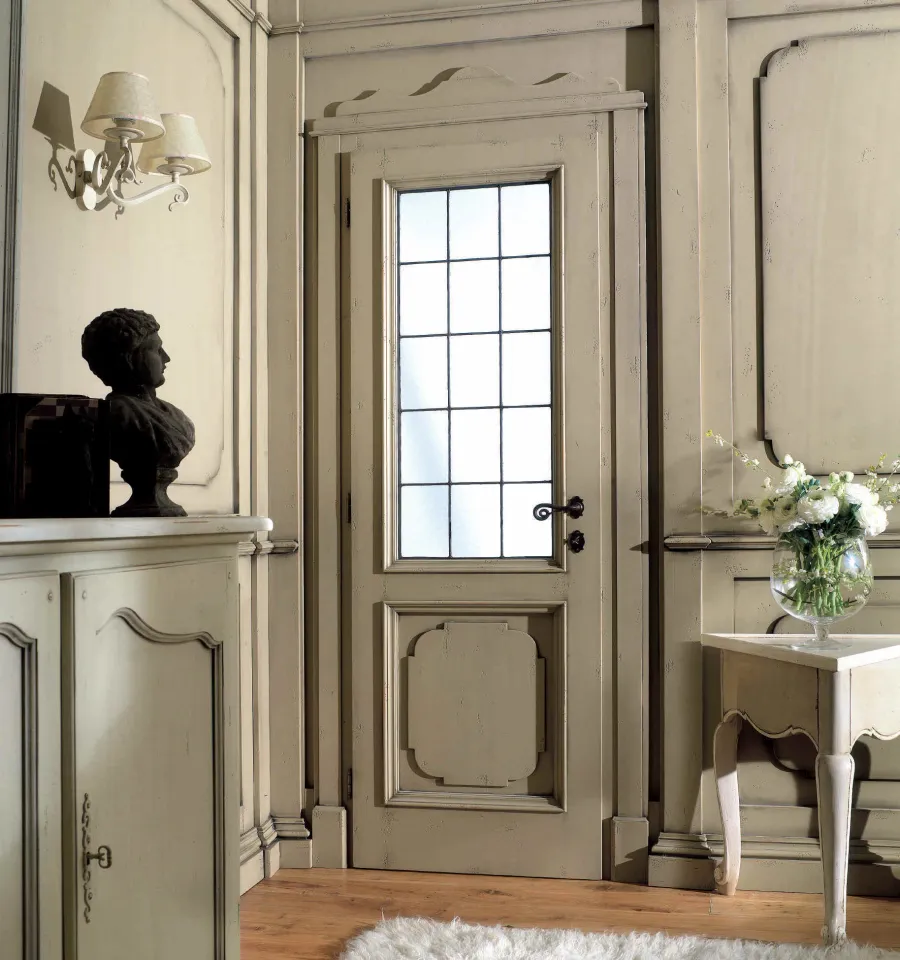 obrazek 1 Drewniane prowansalskie drzwi z panelami - Interiors Italia