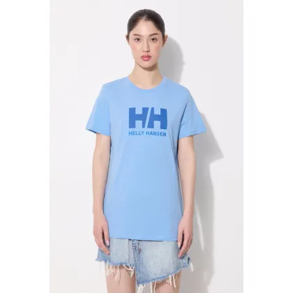 Zdjęcie Helly Hansen t-shirt bawełniany kolor niebieski 34112-001