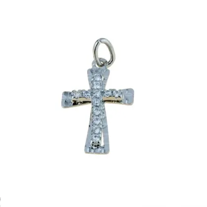 Zdjęcie Kobiecy cyrkoniowy krzyż z włoch 18x13mm