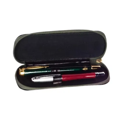 Picture Traditional pen case made of natural leather