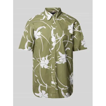 Zdjęcie Koszula casualowa o kroju slim fit we wzory na całej powierzchni