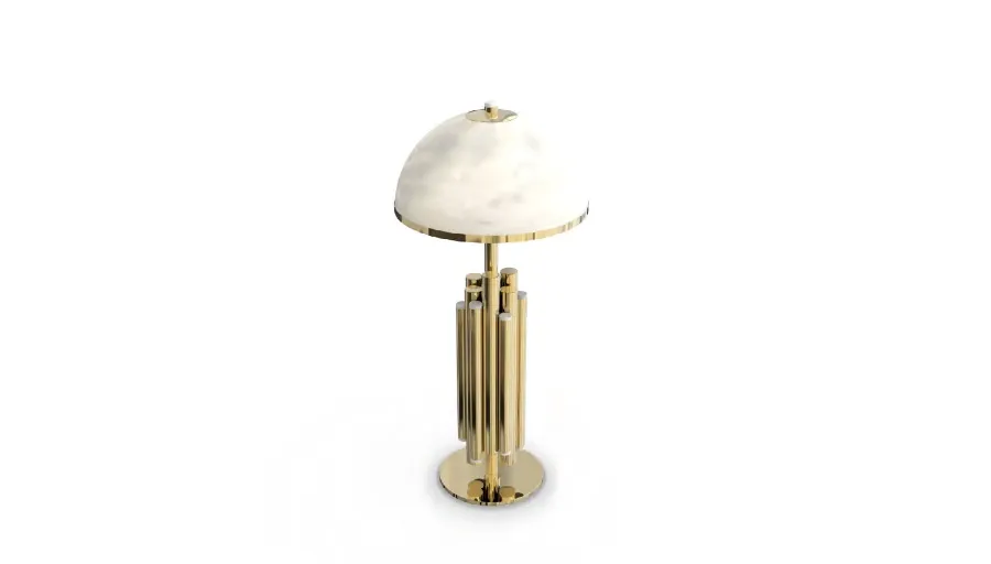 obrazek 4 Lampa nocna Andros z wyjątkowym abażurem z alabastru