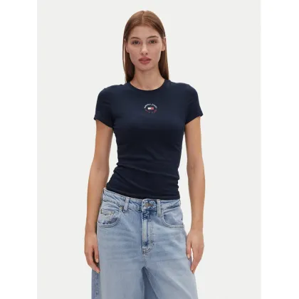 Zdjęcie Tommy Jeans T-Shirt Tjw Slim Essential Logo 2 Tee DW0DW20316 Granatowy Regular Fit