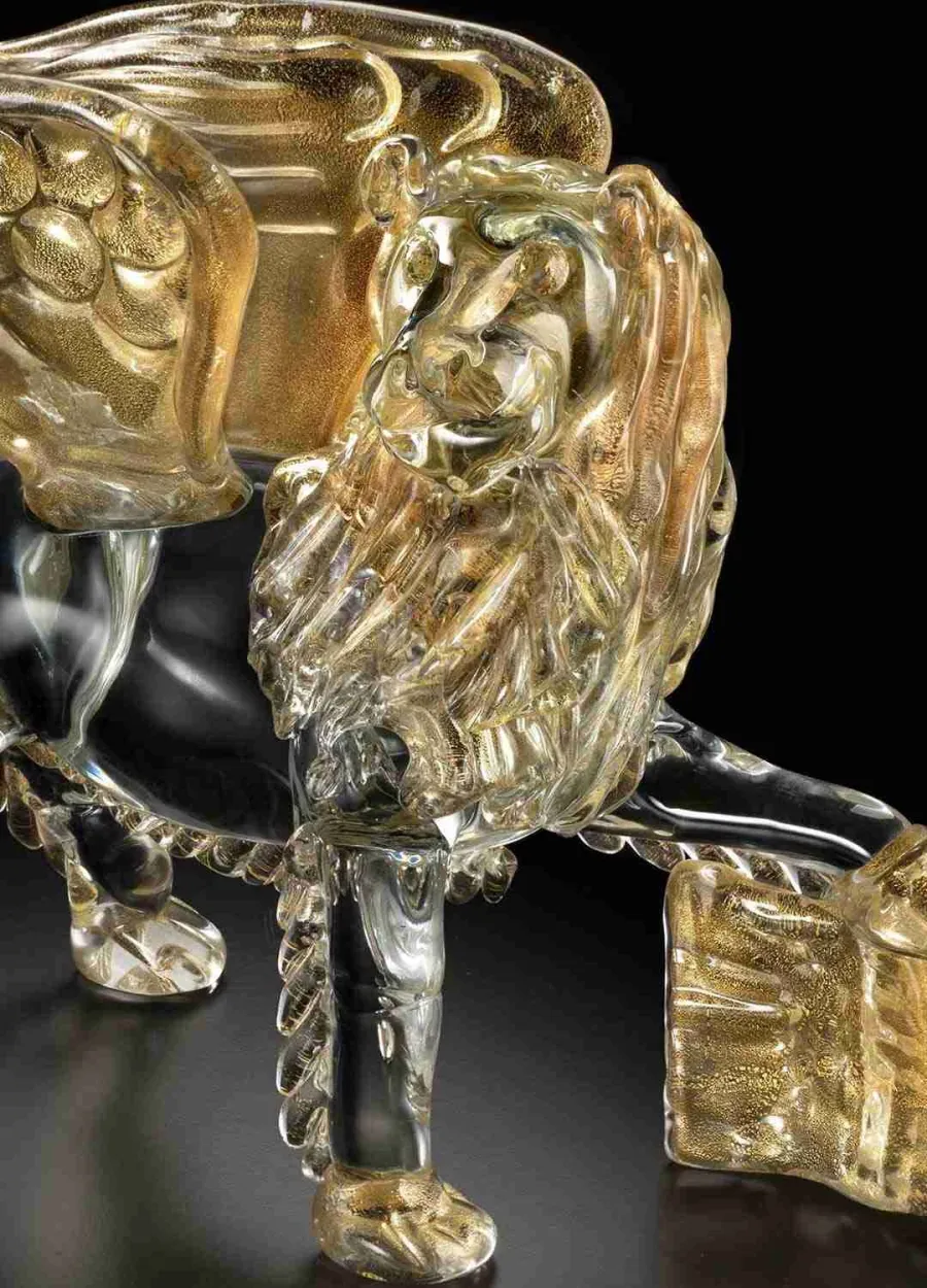 obrazek 2 Zajwiskowa figura Skrzydlaty Lew św. Marka ze szkła Murano