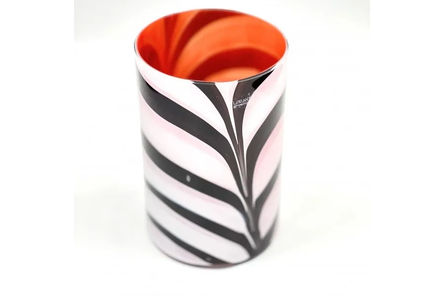 obrazek 1 Elegancki wazon z włoskiego szkła z motywem zebry - stylowy prezent dla kobiety