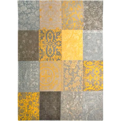 Zdjęcie Nieszablonowy żółty dywan patchwork - YELLOW 8084