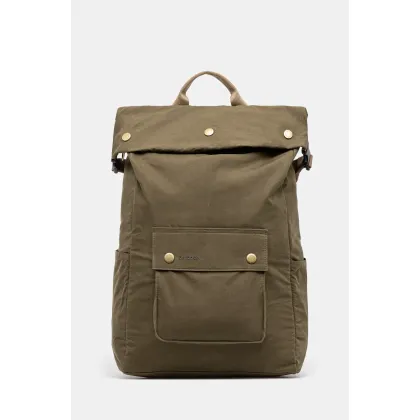 Zdjęcie Barbour plecak bawełniany Barbour Transport Foldover Backpack Bag kolor zielony mały gładki UBA0746