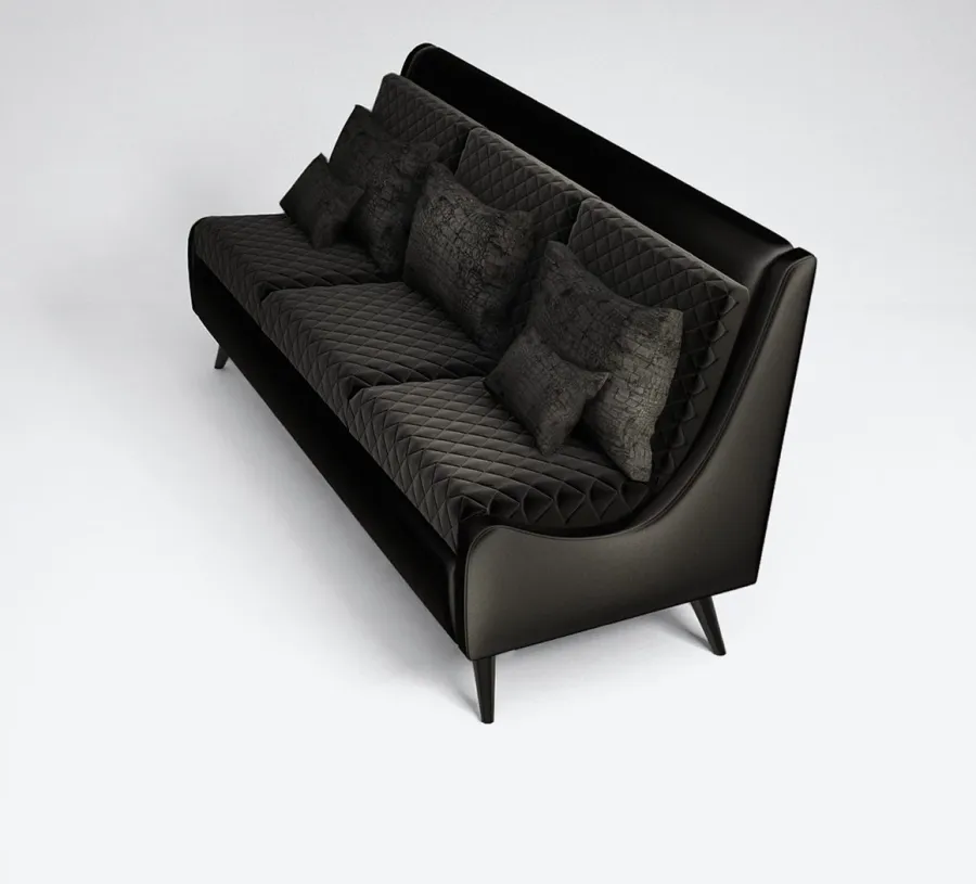 obrazek 2 Czarna ekskluzywna sofa do salonu – Muranti
