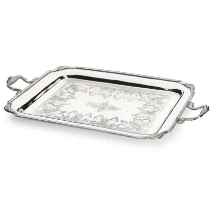 Zdjęcie Pięknie zdobiona taca do serwowania