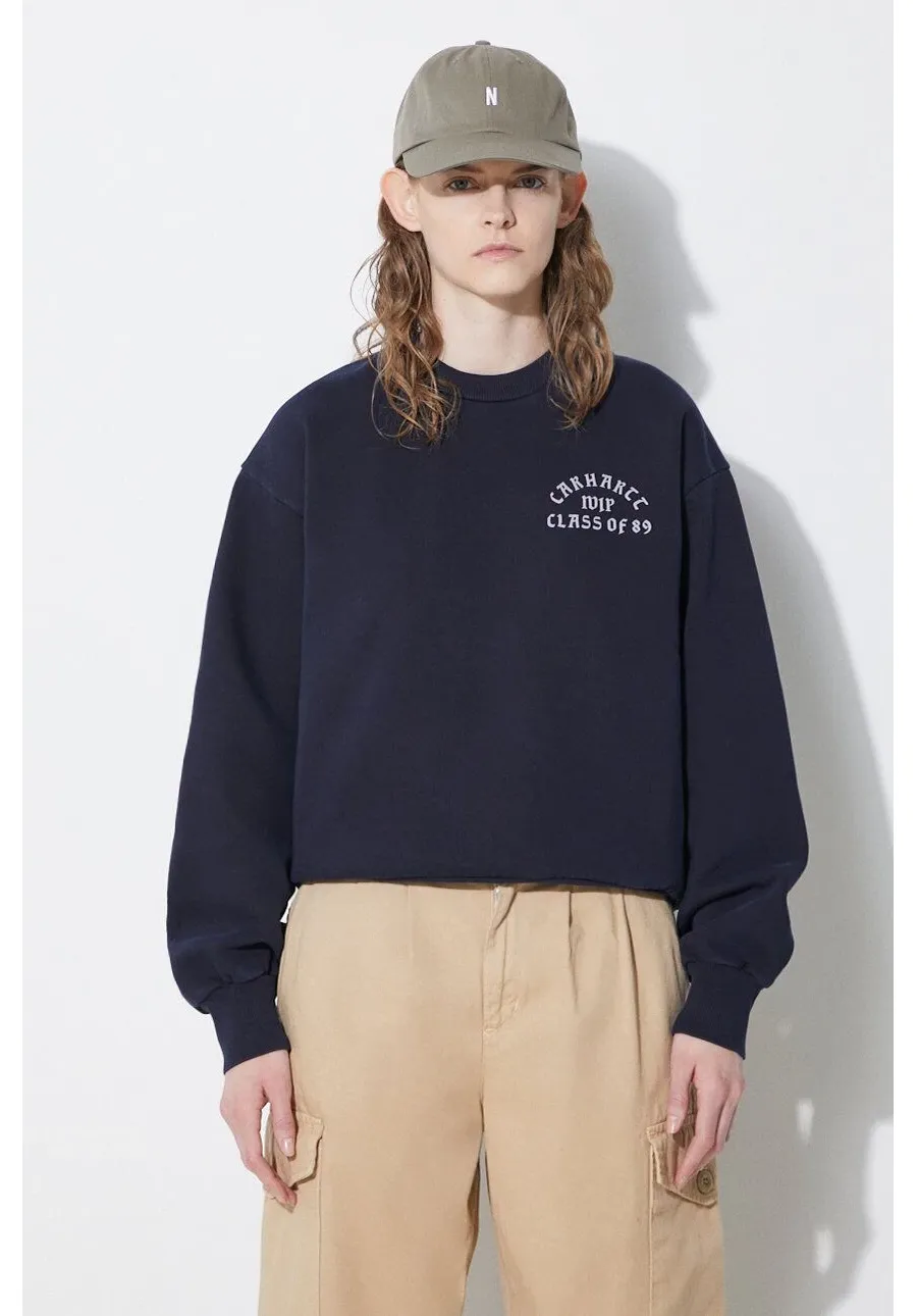 obrazek 1 Carhartt WIP bluza Class of 89 Sweat damska kolor granatowy z nadrukiem I033236.00BGD
