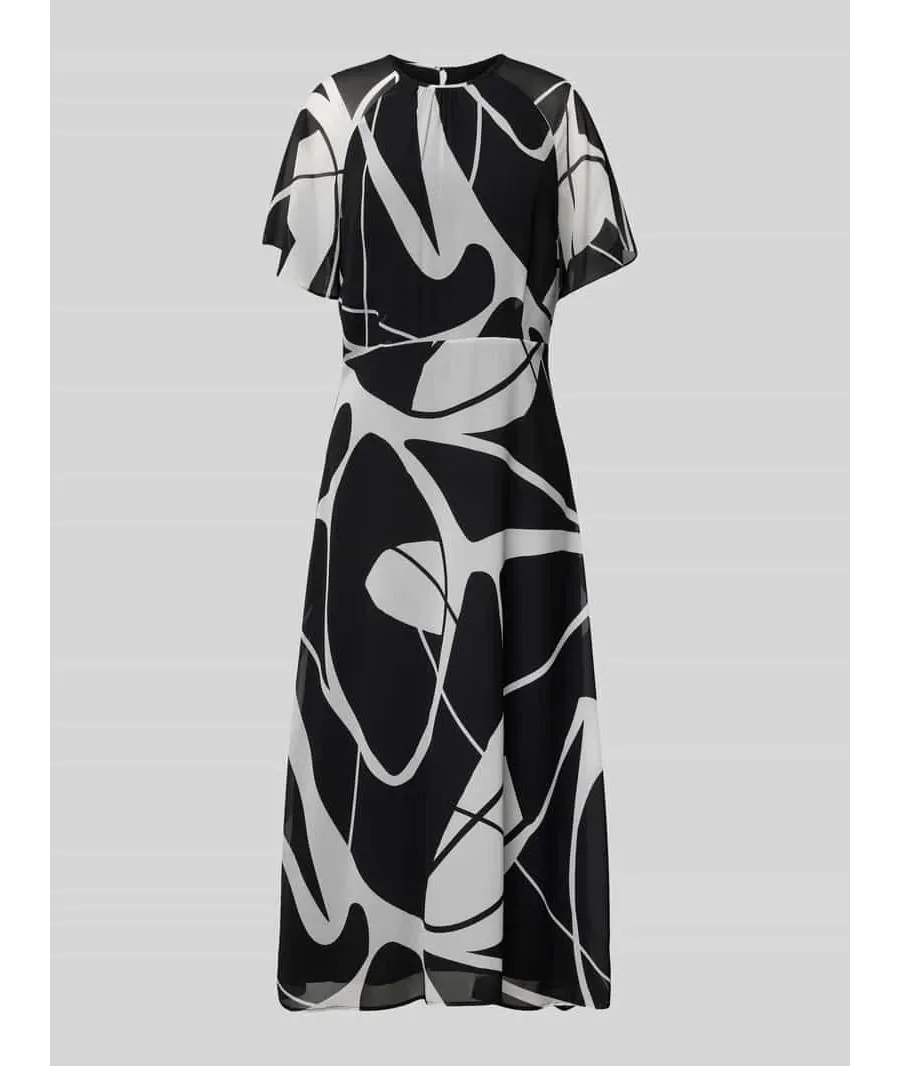 obrazek 1 Sukienka midi ze wzorem na całej powierzchni