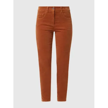 Zdjęcie Spodnie z aksamitu o kroju skinny fit z dodatkiem modalu