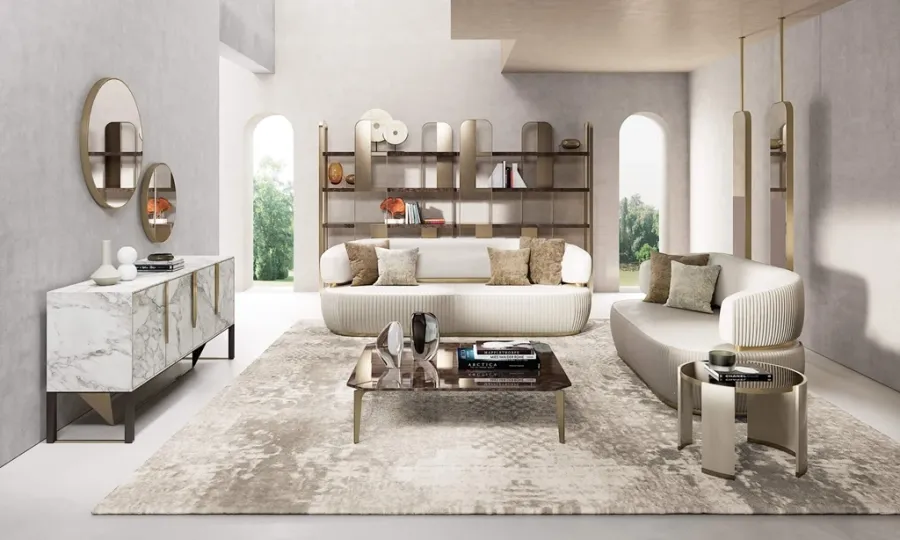 obrazek 6 Luksusowa włoska sofa do salonu - styl modernistyczny