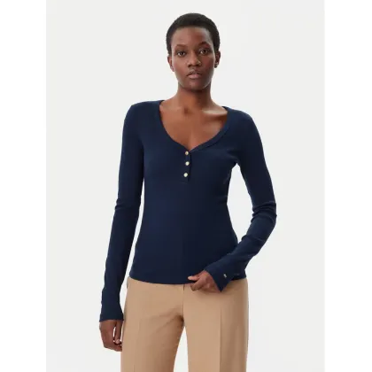 Zdjęcie Tommy Hilfiger Bluzka Henley WW0WW43905 Granatowy Slim Fit