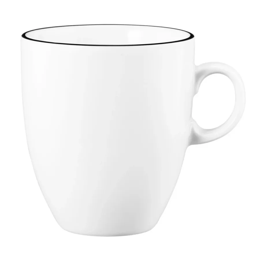 obrazek 1 Porcelanowy duży kubek zdobiony czarną obwódką - Seltmann Weiden