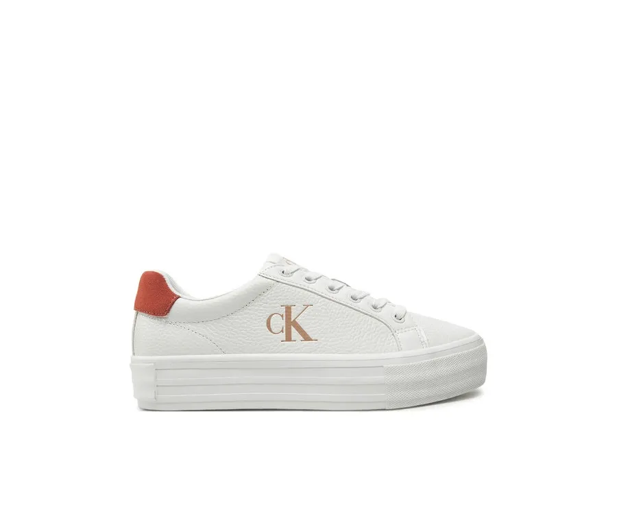 obrazek 1 Calvin Klein Jeans Sneakersy Bold Vulc Flatf Low Lth Ml YW0YW01669 Biały