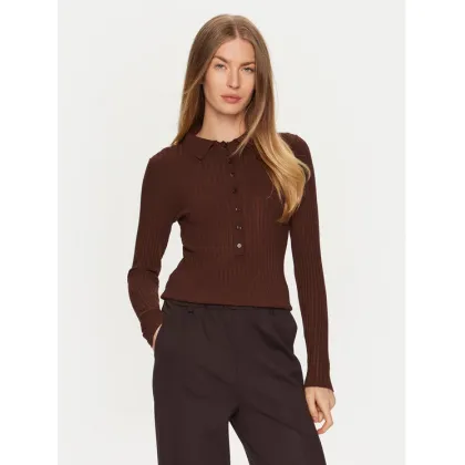 Zdjęcie ViCOLO Sweter 22095S Brązowy Slim Fit