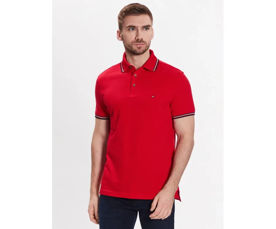 obrazek 1 Tommy Hilfiger Polo 1985 Rwb Tipped MW0MW30750 Czerwony Slim Fit
