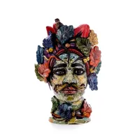 Picture Head of the Forest Creature - Italian ceramic sculpture