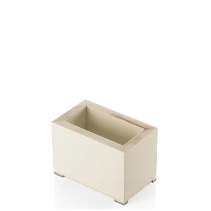 Zdjęcie Luksusowy pojemnik na długopisy z rogu i drewna z wykończeniem w kolorze kości słoniowej – Arcahorn