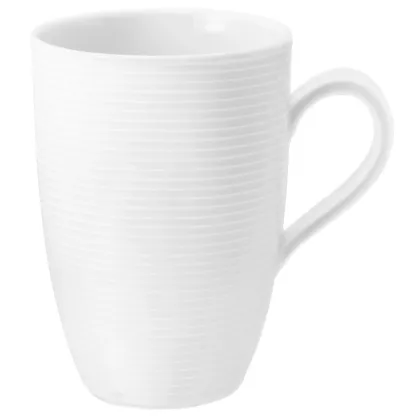 Zdjęcie Biały porcelanowy duży kubek o nowoczesnym wzornictwie - Seltmann Weiden