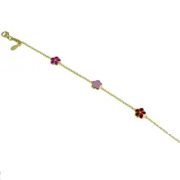 Picture Girls' bracelet with enamel flowers