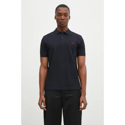 Zdjęcie Fred Perry polo bawełniane kolor granatowy gładki M6000.V73